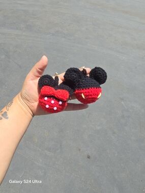 Black & Red Crochet Minnie & Mickey Mouse ❤️